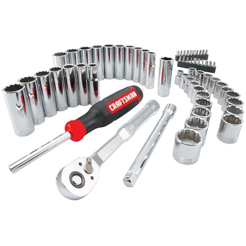 CRAFTSMAN Mechanics Tool Set, 3/8 Inch Drive, 61 Piece (CMMT45161) - size: Pack of 1