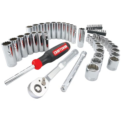 CRAFTSMAN Mechanics Tool Set, 3/8 Inch Drive, 61 Piece (CMMT45161) (Pack of 4) - size: Pack of 4