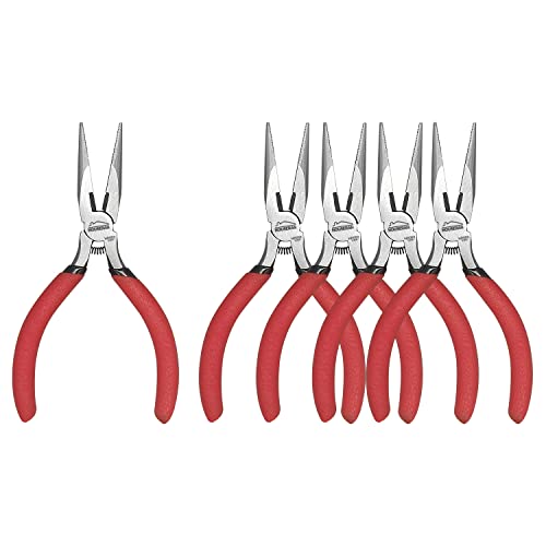 Needle Nose Pliers, 5 Inch, 5 Pack, Jewelry Making Tools | Small Needle Nose Pliers for Cutting and Bending Wire, Small Pliers for DIY, Crafts, Jewelry Making - color: 5 Pcs