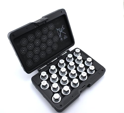 TEMO 20 pc Wheel Lock Lugnut Anti-Theft Screw Lug Nut Removal Key Socket Set for BMW - size: #41-60