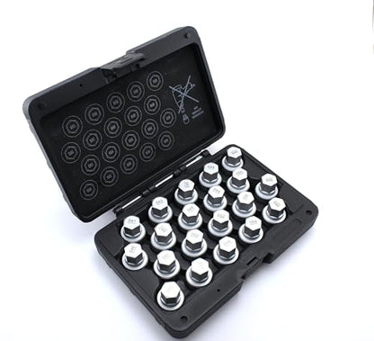 TEMO 20 pc Wheel Lock Lugnut Anti-Theft Screw Lug Nut Removal Key Socket Set for BMW - size: #41-60