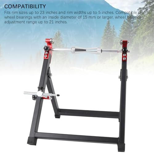 Motor Bike Wheel Balancer Stand, Heavy Duty Steel, Balancing Tool for Sport Dirt Bike, Foldable Portable Design, Suitable for Off Road Motorcycles, Sports Bikes, Road Bikes,