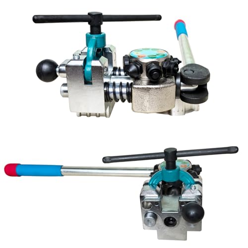 Professional Brake Line Flaring Tool Kit – 45° Single, Double & Bubble Flare Maker for 3/16", 1/4", 5/16", 3/8" Tubing | Universal Brake Repair & Fuel Line Flaring Tool for DIY & Mechanics