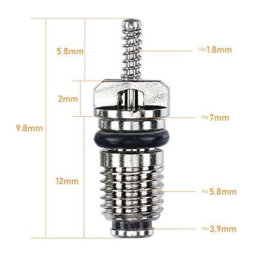 Frienda 56Pcs R134a R12 AC Valve Core Quick Remover Installer Tool Kit, Universal Automotive Air Conditioning Valve Stem Cores Brass Replacement Assortment for Car Refrigeration Tire
