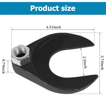 HZEL Car 63mm Inner CV Axle Puller Removal Tool with Nut, Vehicle Front Wheel Drive CV Joint Puller Adapter, Auto CV Joint Fork Attachment, Fits Slide Hammers with 5/8"-18 Threads - size: 63MM
