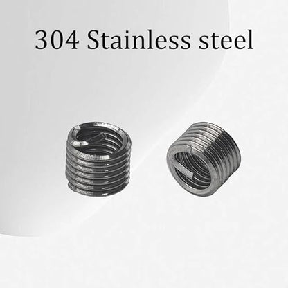 50PCS M6 x 1mm x 1.5D Wire Thread Inserts, 304 Stainless Steel Helical Coil Repair Kit, Metric Wire Sleeve for Stripped Threads in Metal Components - size: M6 x 1mm x 1.5D
