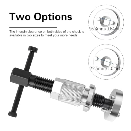 Car Brake Piston Wind Back Tool, Rust-proof Alloy Car Brake Pistons Wind Back Tool, 3PCS Auto Brake-Caliper Piston Rewind Kits, with Double-Sided Push Heads, Universal for RVs, SUVs, Trucks