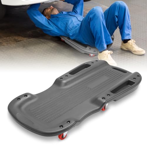 Creeper, Low Profile Under Car Rolling Creeper with Tool Trays, 300 LBS Capacity, 38" L x 20" W Ergonomic Body Design, Black
