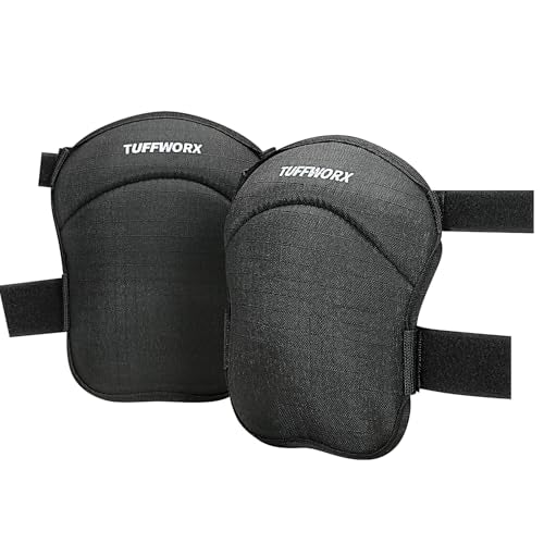 Professional Anti-Slip Knee Pads with Adjustable Straps, Kneepad Heavy Duty Foam Padding for Gardeners, Workers, Sports, Black, Black 1 Pairs