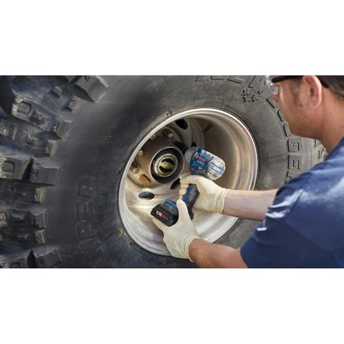 Bosch GDS18V-330PCB25 18V Brushless 1/2 In. Mid-Torque Impact Wrench Kit with Pin Detent and (2) CORE18V® 4 Ah Advanced Power Batteries - style: Industrial