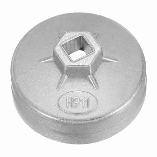 HARFINGTON Oil Filter Cap Wrench 12 Flute 76mm Inner Dia 1/2" Square Drive Aluminum Cup Type Drive Metric Oil Filter Socket Removal Tool for Engine Conduit Fittings