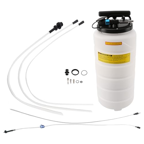 maXpeedingrods 15L Pneumatic/Manual Fluid Extractor, Automotive Oil Extractor Pump, Transmission Filler Pump Oil Vacuum Changer with Brake Bleeding Hose for Car, SUVs, Truck, Yachts