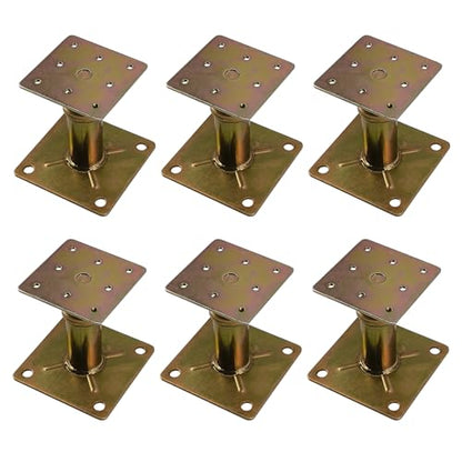 6 Pack House Floor Joist Support Jacks Adjustable 4 1/3"-7" for Leveling | Galvanized Steel, Small Mini Screw Jack Post Pole for Lifting, For Shed Stairs Porches Decks Crawl Spaces Leveling - size: 4.3-7 inch