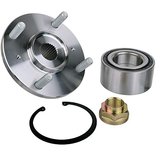 SKF Front Wheel Hub and Bearing Kit Press Seal Snap Ring BR930591K Aftermarket Replacement Part Compatible with Honda 1998-2002