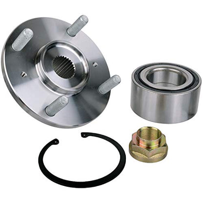 SKF Front Wheel Hub and Bearing Kit Press Seal Snap Ring BR930591K Aftermarket Replacement Part Compatible with Honda 1998-2002