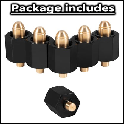 Bonbo 9864A 9864 Diesel Rail Fuel Injector Block Off Cap Tool Set, Fuel Pressure Test Adapter Kit for 2007-2018 Dodge Ram Cummins 6.7L, and 2006-2010 GMC Chevy Duramax 6.6L LBZ LMM, 6-PCS Set