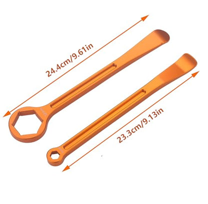 Motorcycle Tire Changing Spoons Lever Iron Tool Wrench Set Tire Repair Tool | Combo Axle Tire Wrench Kit 10MM/0.39'' 13MM/0.51'' 22MM/0.87'' 27MM/1.06'' 32MM/1.26'' For MX Motocross Pit Bikes