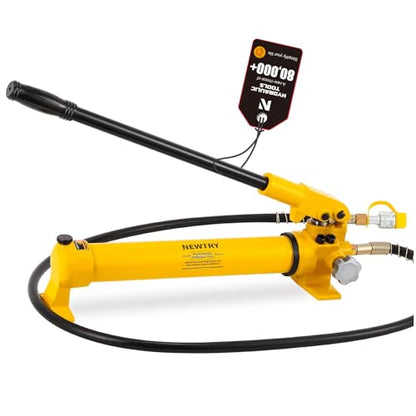 NEWTRY 30 ton Hydraulic Ram Jack + CP-700 Hydraulic Hand Pump Low Profile Porta Power Kit Single Section Mini Jack 0.55’’ Stroke Industrial Hydraulic Cylinder - size: 30T Hydraulic Jack + cp-700 pump