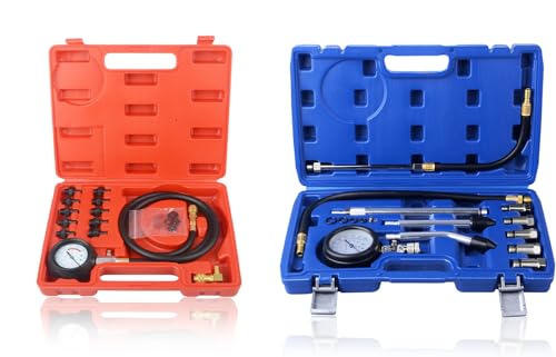 DAYUAN Engine Cylinder Oil Pressure Diagnostic Tester Tool Set Bundle with Engine Cylinder Compression Tester Kit