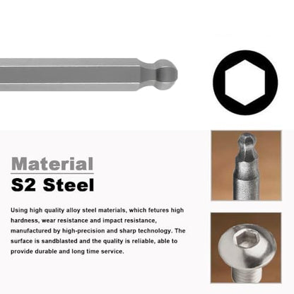 VESTTIO Ball End Hex Head Metric Allen Wrench Screwdriver Bit Set 5PCS 2.5mm 3mm 4mm 5mm 6mm 1/4 Inch Hex Shank 4 Inch/100 mm Length S2 Steel with Magnetic for Power Screwdriver Drill Impact Driver - size: 5 BALL / 4 inch