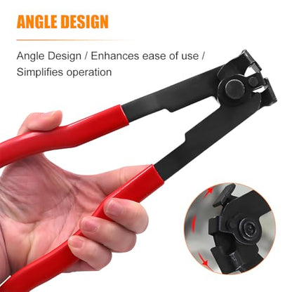 Car CV Joint Axle Boot Clamp Plier with 20PCS Crimp Bands, Heavy Duty ATV CV Hose Axle Clamp Tool Kit, Automotive Ear Type Extension Boot Band Tool, Universal for Most Vehicles