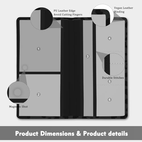 Car Registration and Insurance Holder, with Magnetic Closure for License, Cards and Documents, All Vehicle Needs and Car Accessories (Leopard-Black) - color: Leopard-Black