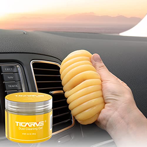 TICARVE Car Cleaning Gel Car Detailing Putty Car Cleaning Putty Gel Auto Detailing Tools Car Interior Cleaner Car Cleaning Kits Cleaning Slime Keyboard Cleaner Yellow - color: Yellow