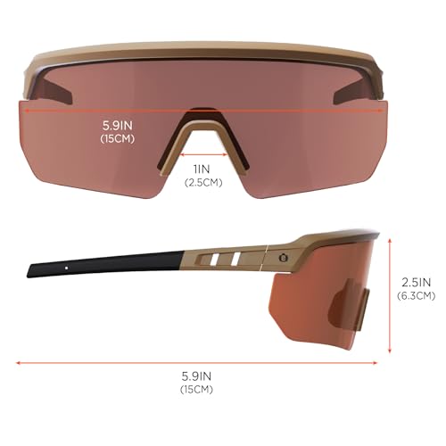 Ergodyne Skullerz AEGIR Safety Sunglasses, High Contrast Color Enhancing Lenses, ANSI z87.1 - color: High Contrast Bronze Lens