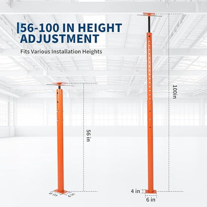 2 Pack Jack Post, House Floor Jack with 56"-100" Height Range, 18000 LBS Lifting Joist Beam Basement Jacks for Leveling, Lifting - size: 56 - 100 in