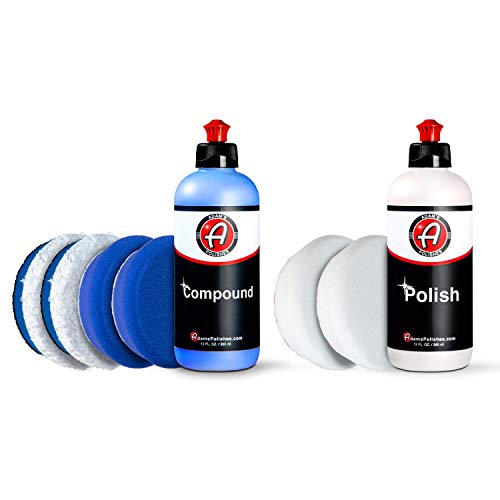 Adam's Polishes 2-Step Polishing System 12oz Combo - Silicone-Free, Body Shop Safe Formula - Quick, Professional Correcting and Polishing for Clear Coat, Gel Coat, Etc. (3.5 Kit) - size: 2-Step System - 3.5" Pads