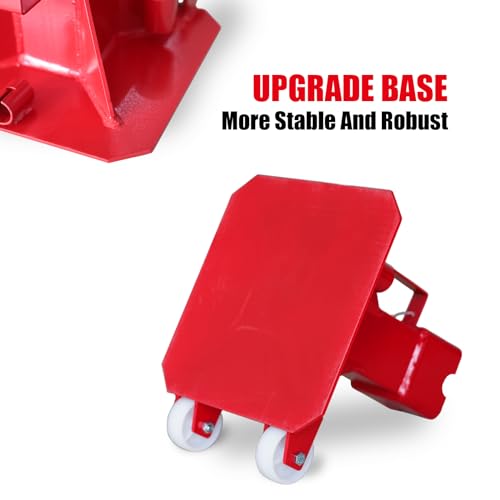 Torin ATZ220006PB Heavy Duty Jack Stands: Pin Style Jack Stand with 2 Casters and Handle, Easily Portable Car Stand for Car SUV, Truck and Pick Up, 22 Ton (44,000 lb) Capacity, Red - size: 22 Ton, style: Caster