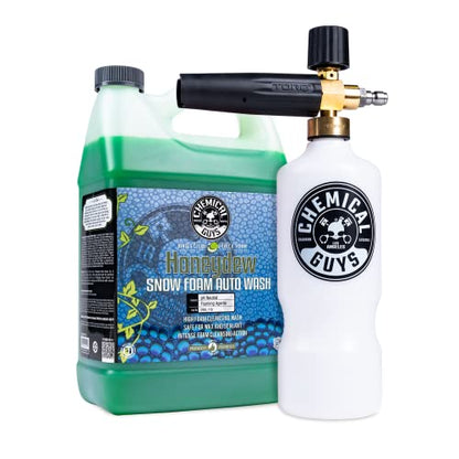 Chemical Guys, TORQ Max Foam 8 Cannon & Honeydew Snow Foam Kit, 1 Gallon | High-foaming cannon paired with a gallon of honeydew snow foam for thick, clinging, scratch-free suds - style: EQP_312