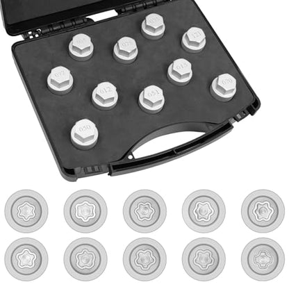 10PCS Wheel Locking Nut Key Kit Compatible with Nissan Infiniti | 21mm Lock Bolt Inner Dia Wheel Anti-Theft Lug Nut, Wheel Lock Lug nut Adapter, Car Anti Theft Screw Nut Removal Key Socket - size: 10pc Socket Set
