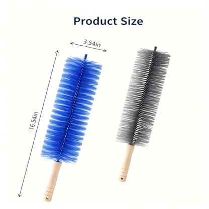 Fan Cleaning Brush Bendable Microfiber Head Wear | Resistant Comfortable Handle Washable Reusable Crevice Cleaning For Electric Fans Car Vents, Home Essential Rv accessories - color: Gray