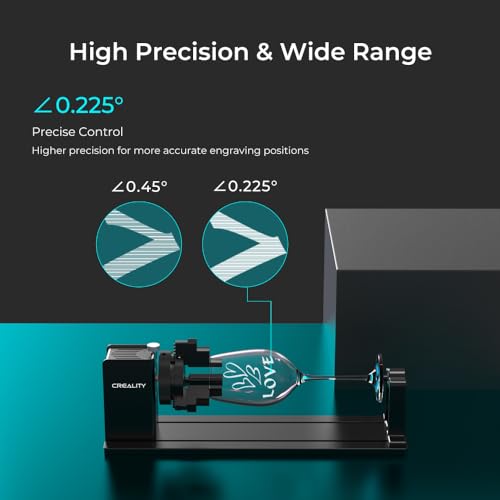 Creality Rotary Kit Pro, Laser Rotary Roller 3 in 1 Multi-Function Engraving Accessories for Laser Engraver, Jaw Chuck Rotary for Engraving Wine Glass, Baseball Bat, Ring and Most Cylindrical Objects - size: Rotary Roller-Pro