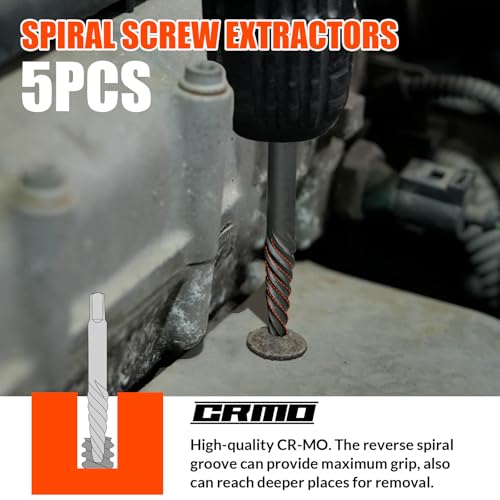 42Pcs Bolt Extractor Kit,Left Hand Drill Bit,Easy Out Screw Bolt Extractor | Heavy Duty,Durable&Resistant Damage,Solve Broken Screw Nuts,Multiple Size Options,for Men's Gift,Home Mechanical DIY - size: 42pc
