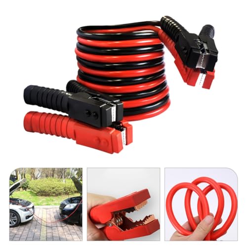 Toddmomy Heavy Duty 2500a Jumper Cables for Jump Starting Dead or Low Batteries with Pvc Insulation and 11mm Wire Diameter Alligator Clips for Automotive Booster Use