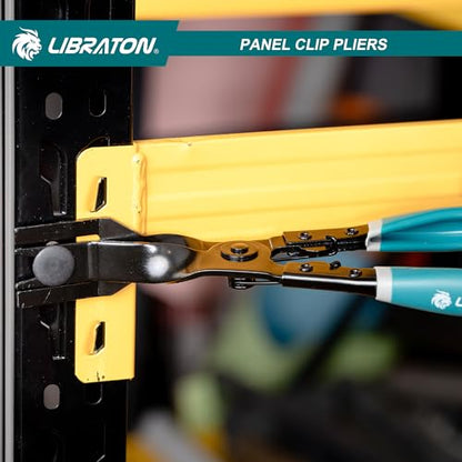 LIBRATON Panel Clip Pliers, Automotive Car Trim Removal Tool | Upholstery Interior Clip Removal Tool, Auto Door Panel Rivet Removal Automotive Fastener Push Pin Pry Pliers, Dashboard Tool