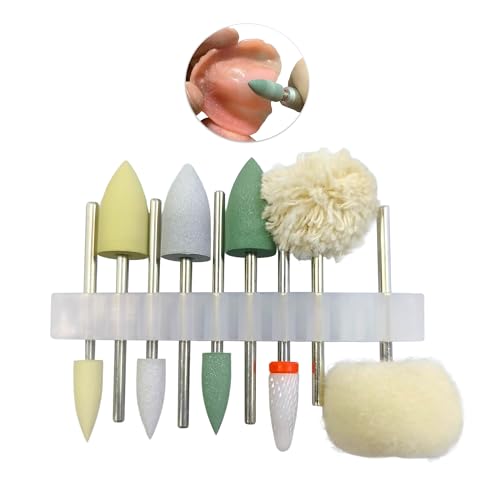 Polishing Head Set for Rotary Tools – For Buffing, Smoothing, Grinding and Creating a Shiny Finish, Helps Remove Surface Stains and Refine Edges for a Comfortable Fit - color: Polishing Head Set