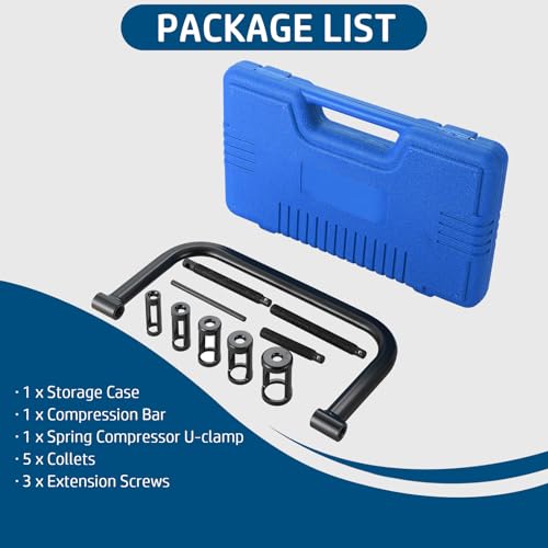 DASBET Valve Spring Compressor C Clamp Service Kit Valve Spring Removal Tool with C Clamp for ATV, Car, Motorcycle, Small Engine Vehicle Equipment (Blue) - color: Blue