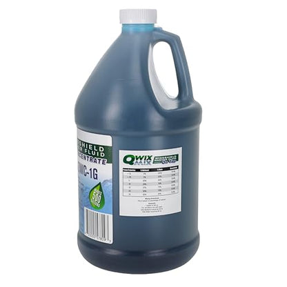 Qwix Mix 1-Gallon Windshield Washer Fluid Concentrate, Makes 500 Gallons, Biodegradable Bug, Grime & Dirt Remover Fluid, Commercial-Grade Streak-Free Glass Cleaner for Cars, Trucks & Fleets - color: Deep Blue