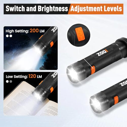 ZOOI Rechargeable Neck Work Light with 150° Adjustable Angle, Gifts for Men, Detachable Neck Flashlight Lamp for Reading, Dad Mens Gifts for Him Dad Husband, Cool Gadgets Stuff for Camping, Fishing