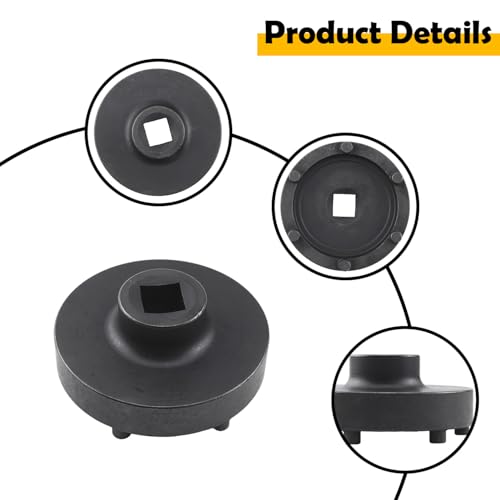 Axle Hub Nut Socket Tool for Dodge/Ram 1500-5500 (2006-2014), Fits Chassis D2 DC DD DH DJ DP DR DS SR, Replaces 8954A 8954 W83009 5045 – 6-Lug, 10.5"/11.5" Axles, 1/2" Drive Manual Use