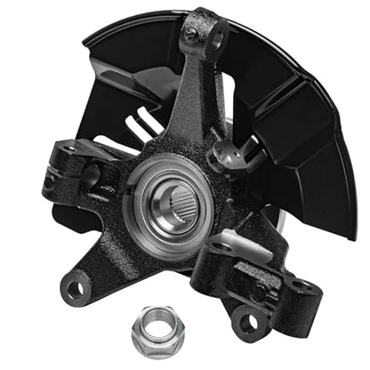 Detroit Axle - AWD Front Steering Knuckles w/Hub + Rear Wheel Hub Bearings Replacement for 2007-2015 Mazda CX-9 - size: 4UW50454/Kit