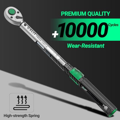 3/8" Drive Click Torque Wrench, 5-45 Ft-Lb/6.8-61Nm Dual-Direction Adjustable 72 Tooth Ratchet, ±3% Accuracy Precisio Low Torque Wrench for Spark Plugs, Bike, Motorcycle and Car Repair - size: 3/8", 5-45 ft-lb