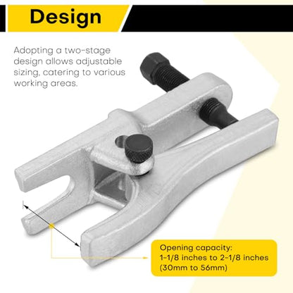 Universal Ball Joint Separator | Ball Joint Removal Tool for Separating Arms, Tie Rods & Ball Joints, Opening from 1-1/8" to 2-1/8" for Cars, Trucks, and ATVs
