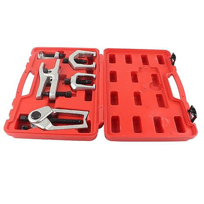 5pcs Front End Suspension Ball Joint Tie Rod Separator Puller Set, Heavy - Duty Carbon Steel Repair Tool Kit with Blow Molded Case for Auto Mechanics and DIY Car Repair