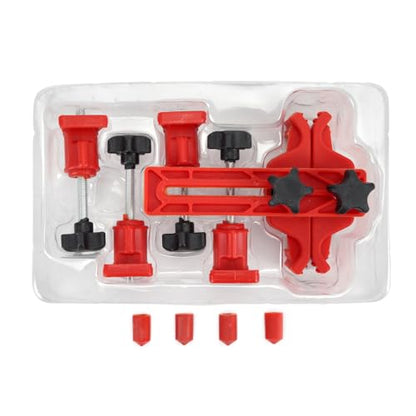 MOCA Car Dual Camshaft Clamp, 9 PCS Automobile Cam Engine Timing Sprocket Gear Locking Tool Kit, Camshaft Engine Timing Sprocket Gear Locking Tool Set, Cam Lock Tool Camshaft Sprocket Clamp Kit (Red)