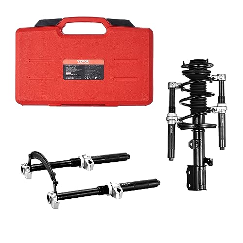 VEVOR Coil Spring Compressor Tool, 2 pcs Heavy Duty Macpherson Strut Spring Compressor Set, 2646 lbs Strut Spring Compressor with Safety Bracket and Carrying Case, for Car Truck ATV UTV - color: Red, style: 2646lb