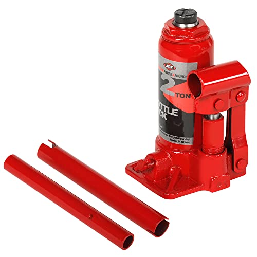 AFF Heavy Duty 2 Ton Bottle Jack, Manual, Machine Hardened Steel Saddles, Centered Pumps and Rams, 3502 - size: 2 Ton Capacity, style: Heavy Duty